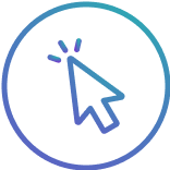 A vector icon of a cursor clicking